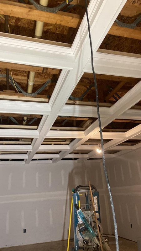 Custom built grid ceiling